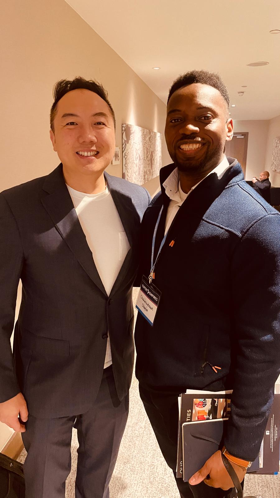 Wezam Obanor with John Lee Dumas