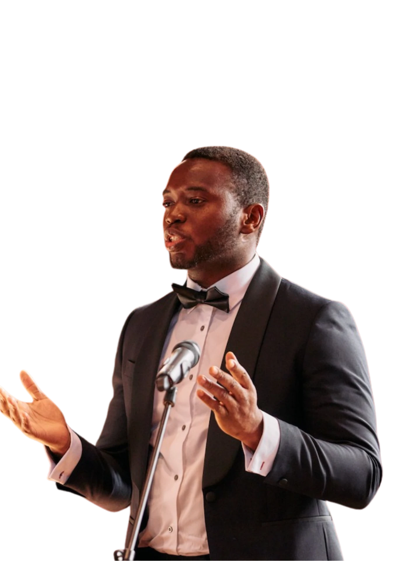 Chukwuwezam “Wezam” Obanor, Founder of FicientAI, speaking at a live event