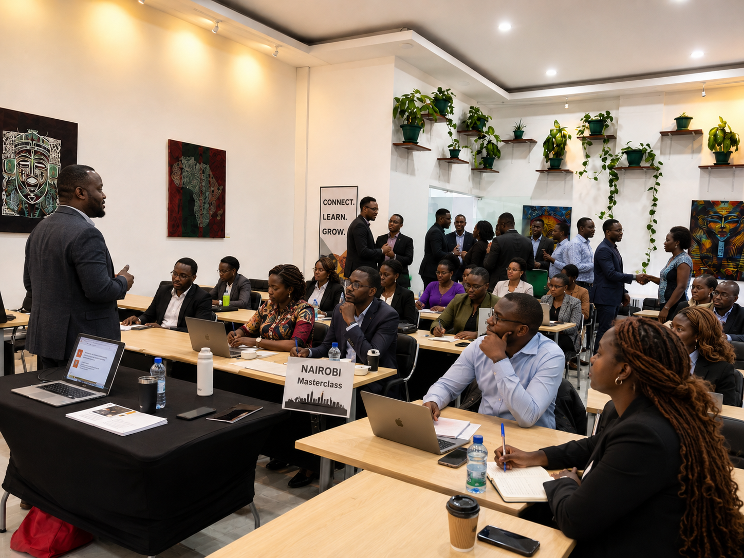 Founders networking at the Nairobi Masterclass