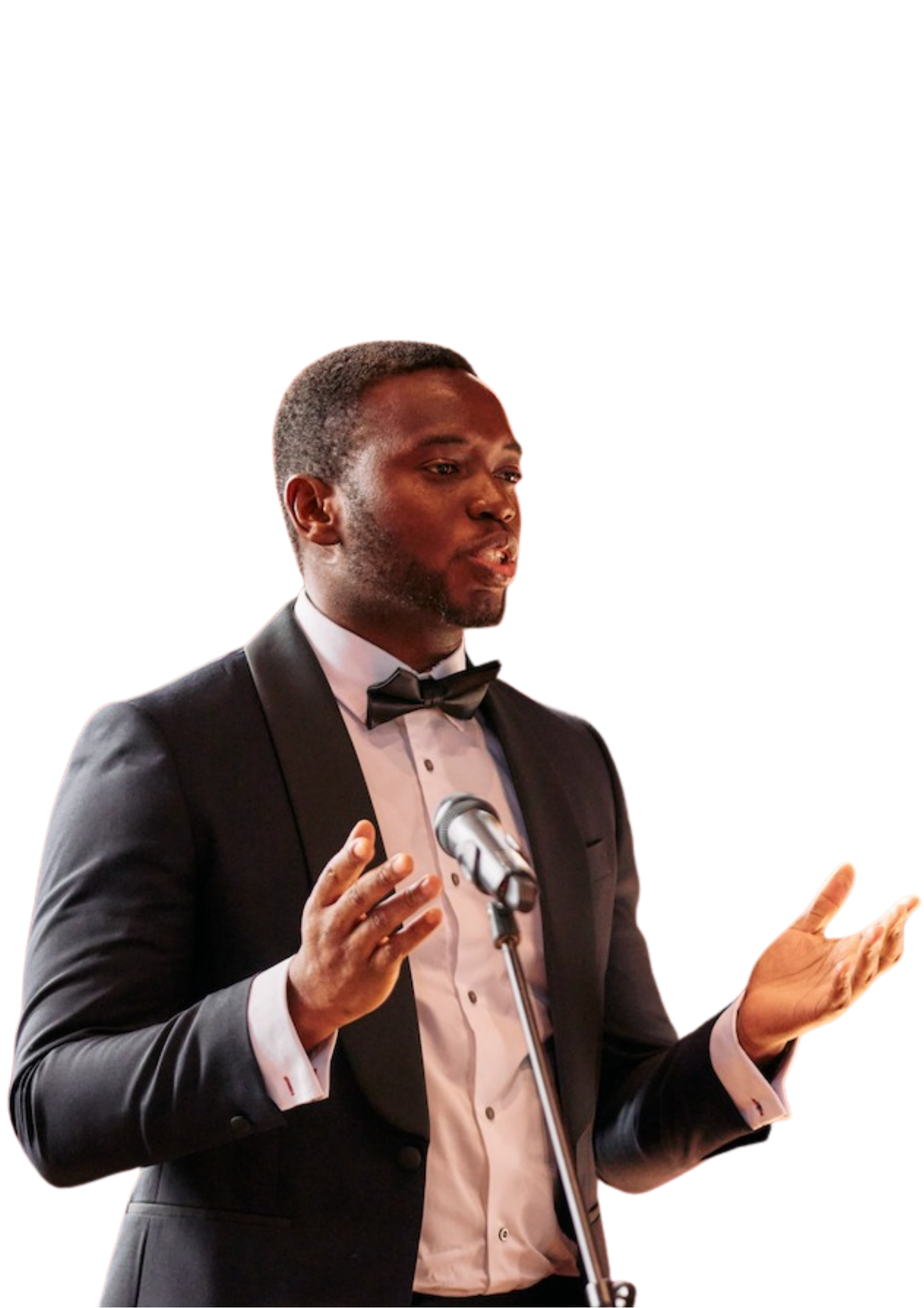 Chukwuwezam Obanor speaking at a live event